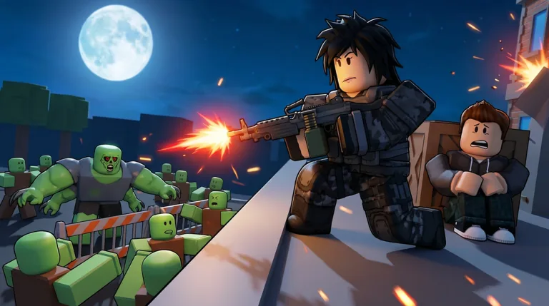 Survive Zombie Arena — late-wave gameplay with elite zombies and explosions